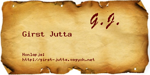 Girst Jutta névjegykártya